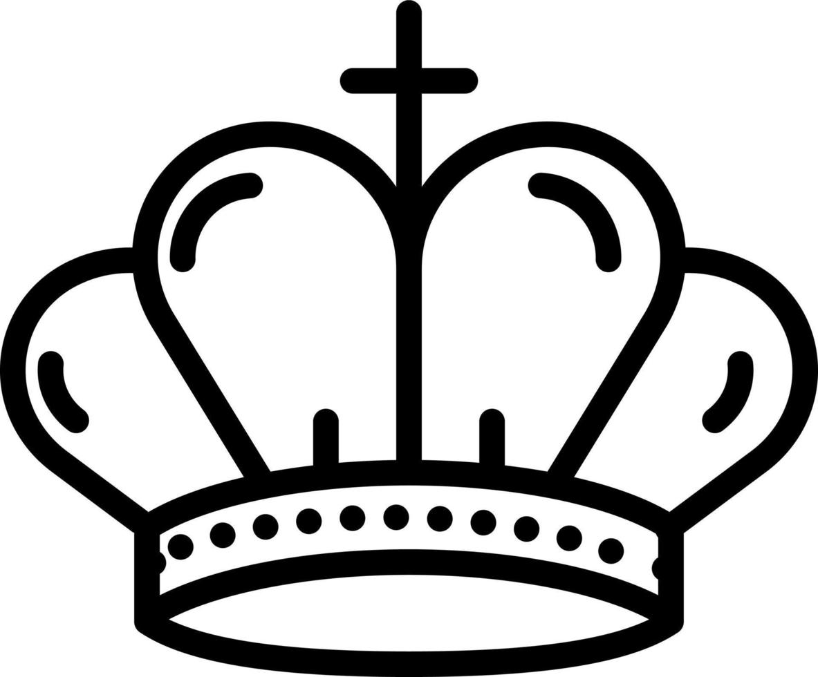 icône de la ligne pour la couronne vecteur