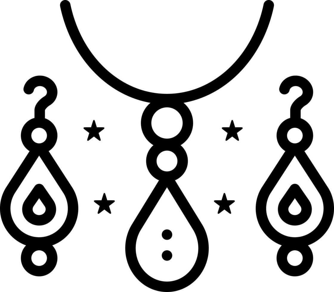icône de la ligne pour les bijoux vecteur