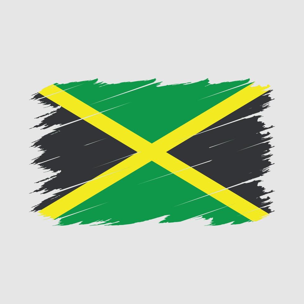 pinceau drapeau jamaïcain vecteur