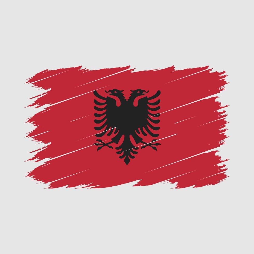brosse drapeau albanie vecteur
