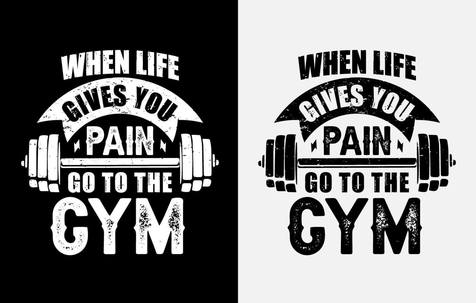 conception de t-shirt de gym, citation de motivation de gym, conception de t-shirt inspirant pour l'entraînement vecteur