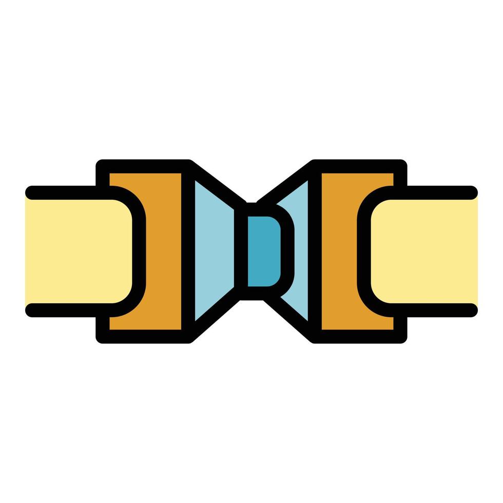 vecteur de contour de couleur d'icône de ceinture de sécurité