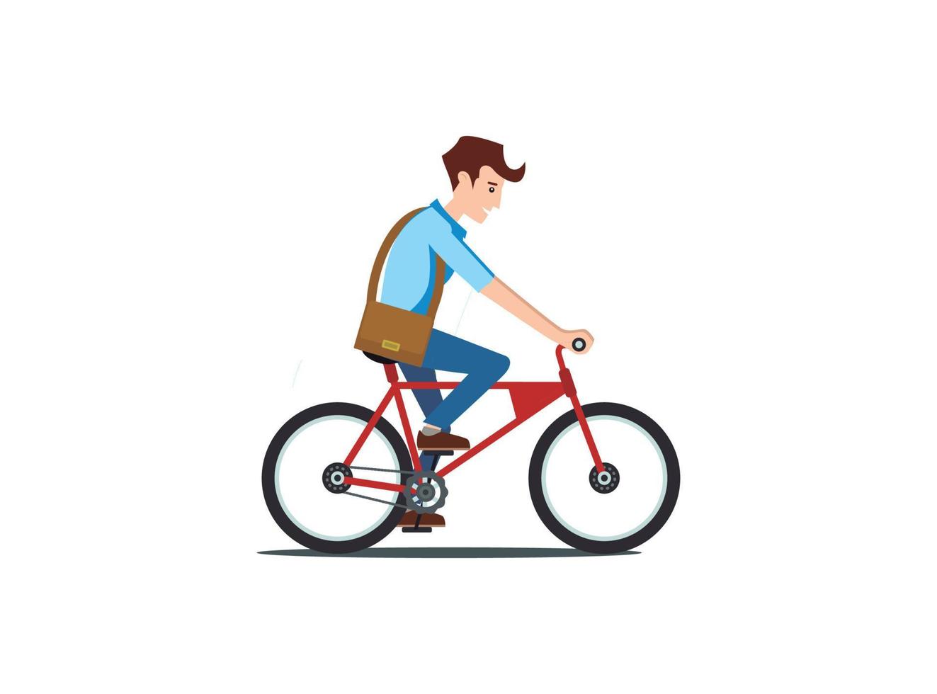 illustration du vélo dans le parc en famille, en bordure de route par temps ensoleillé. adapté aux diagrammes, infographies et autres ressources graphiques vecteur