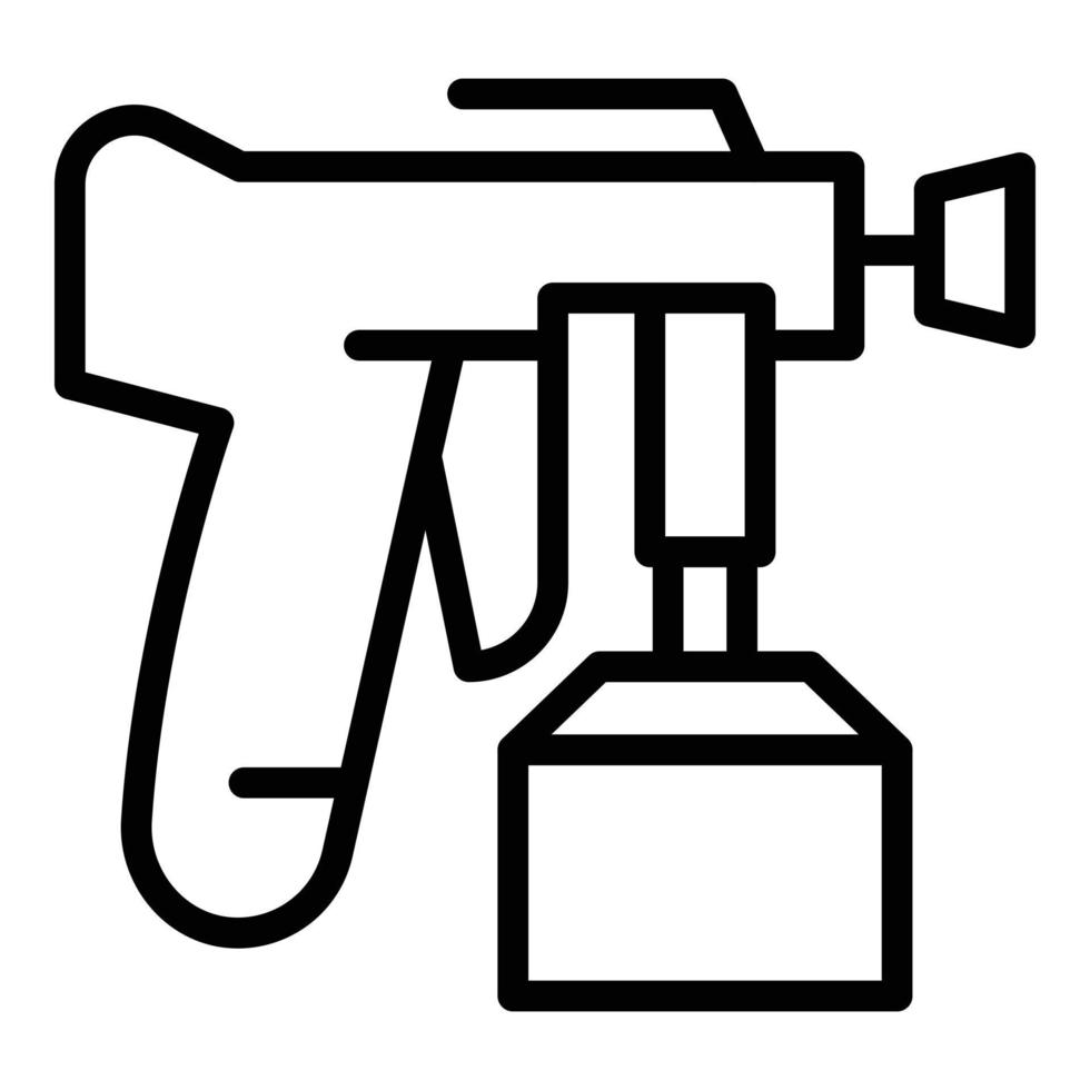 vecteur de contour d'icône de peintre de pistolet. voiture automatique