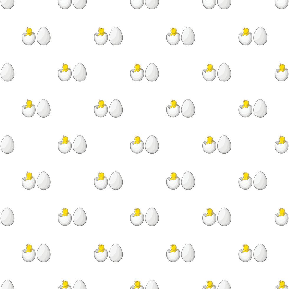 poussin en motif d'oeuf, style cartoon vecteur