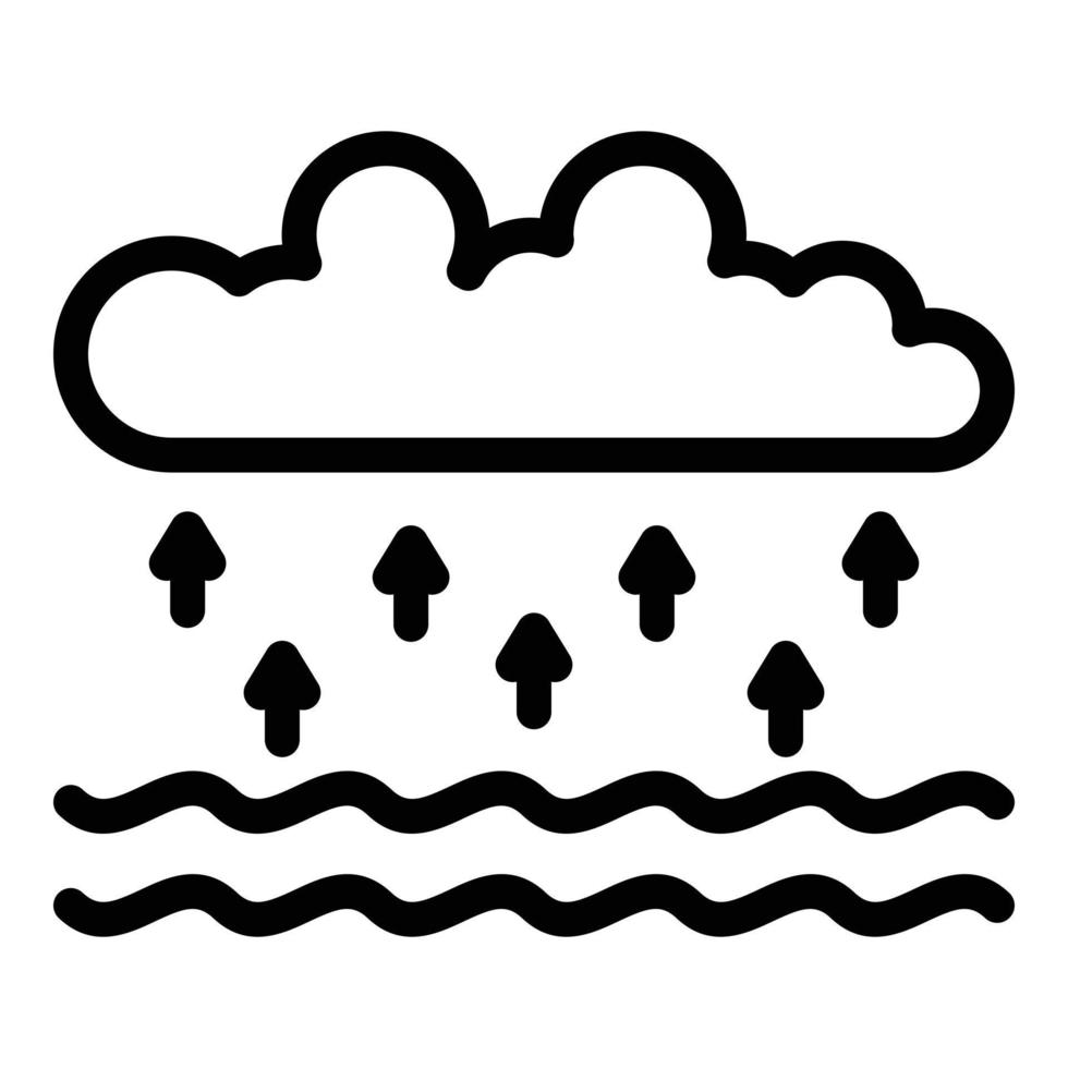 vecteur de contour d'icône d'économie d'eau de pluie. goutte propre