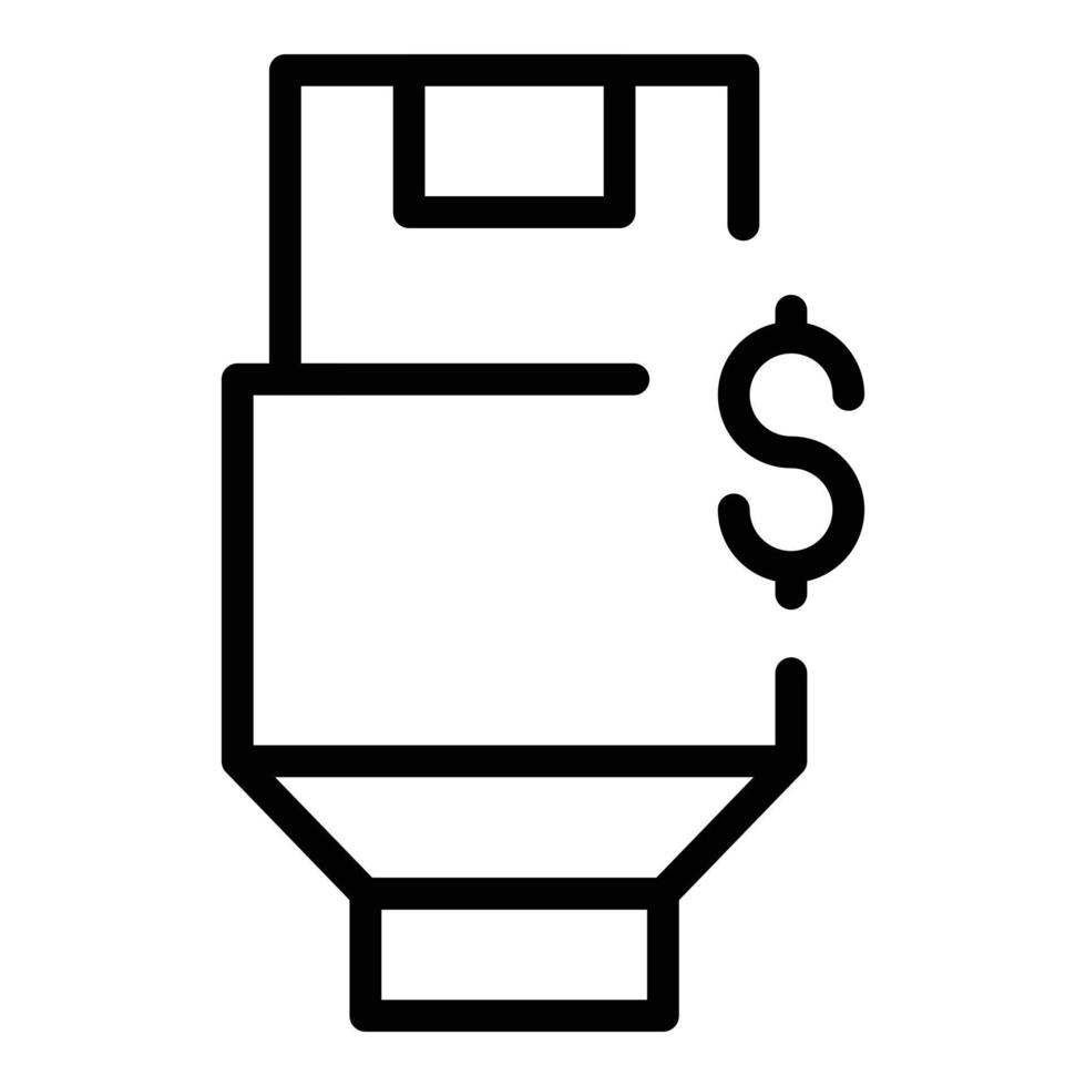 vecteur de contour d'icône de carte numérique. ordinateur de magasin