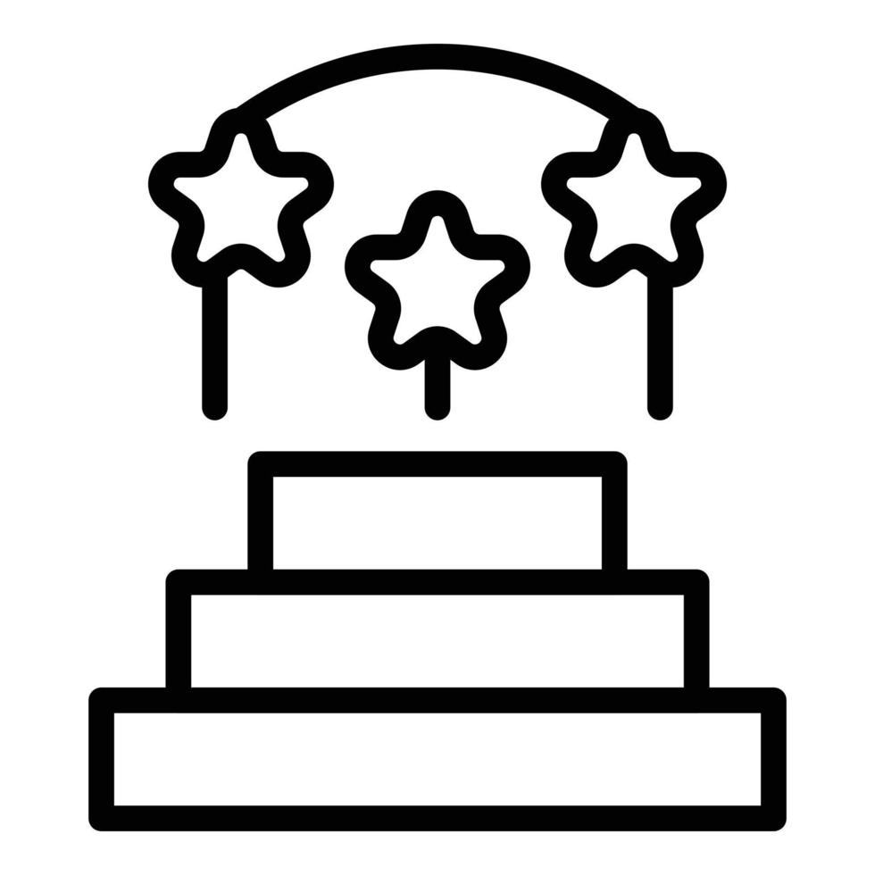 vecteur de contour d'icône de podium de jeu. machine à sous