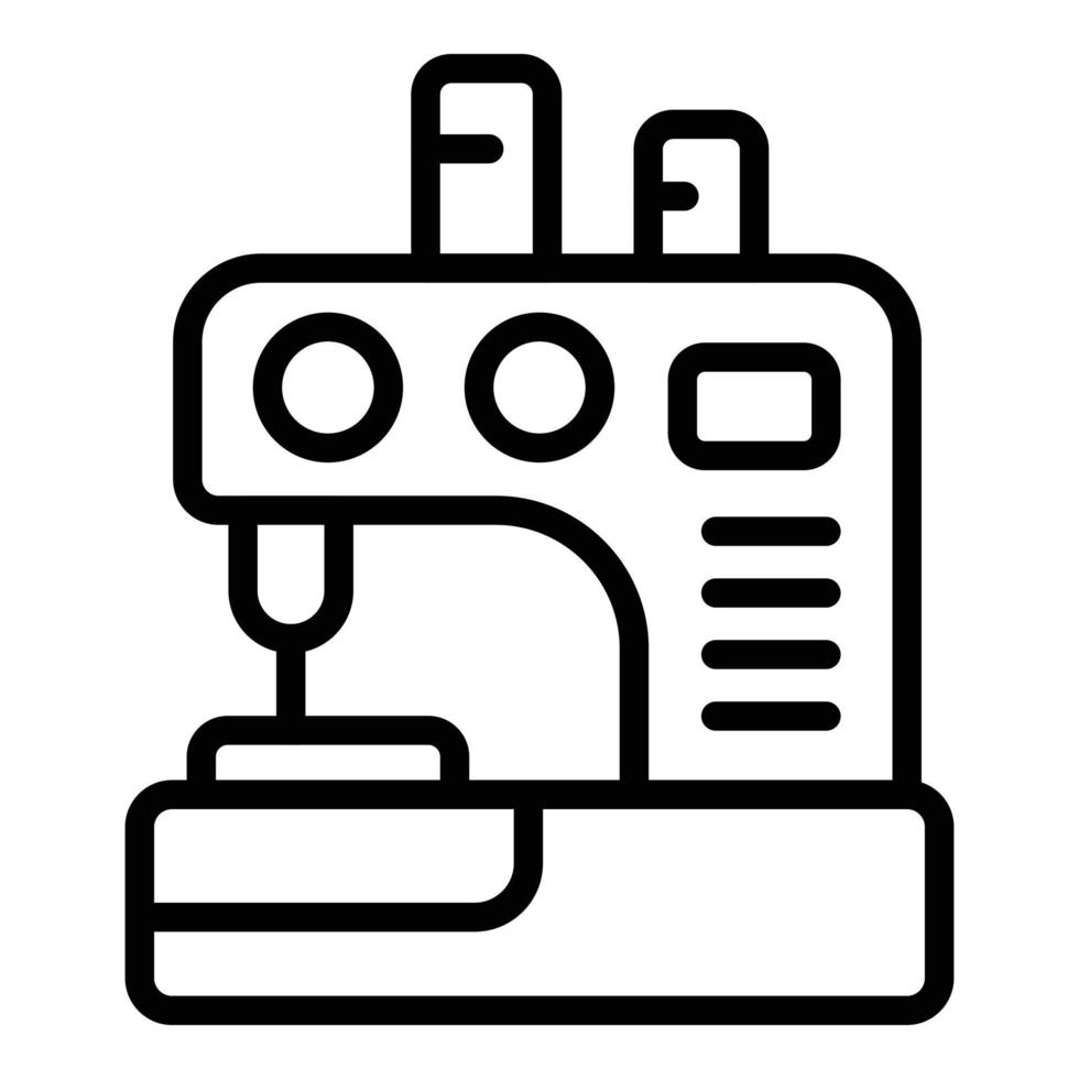 vecteur de contour d'icône de machine à coudre à la maison. occupations ménagères