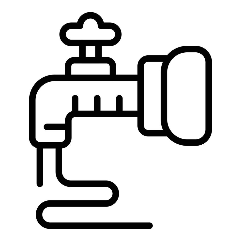 vecteur de contour d'icône de lavage de robinet d'eau. service à domicile