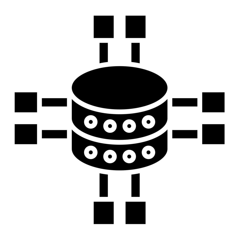 icône de glyphe de structure de données vecteur
