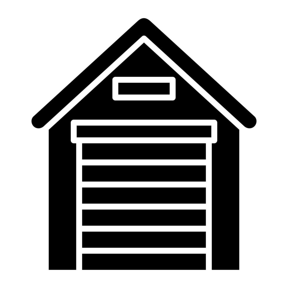 icône de glyphe de centre de distribution vecteur