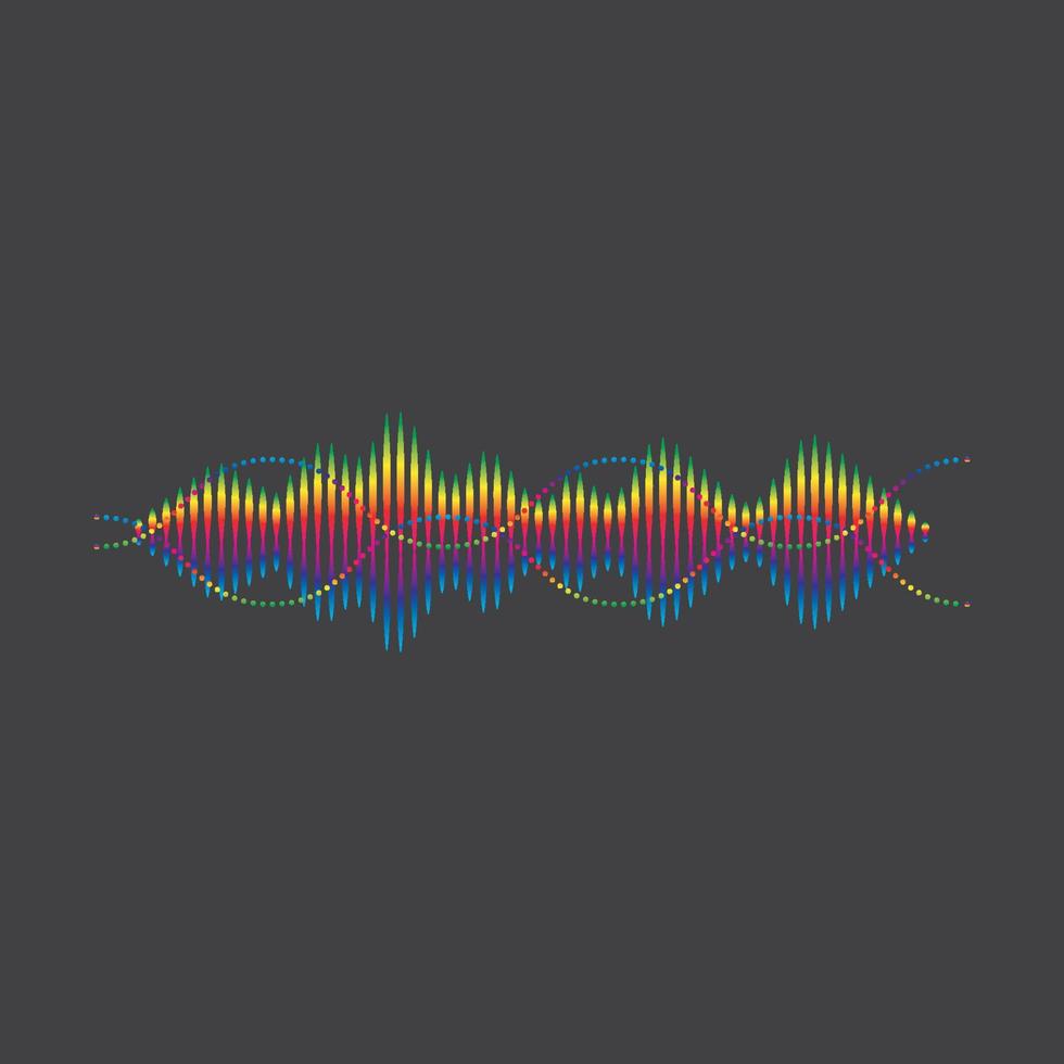 conception d'illustration vectorielle d'ondes sonores vecteur