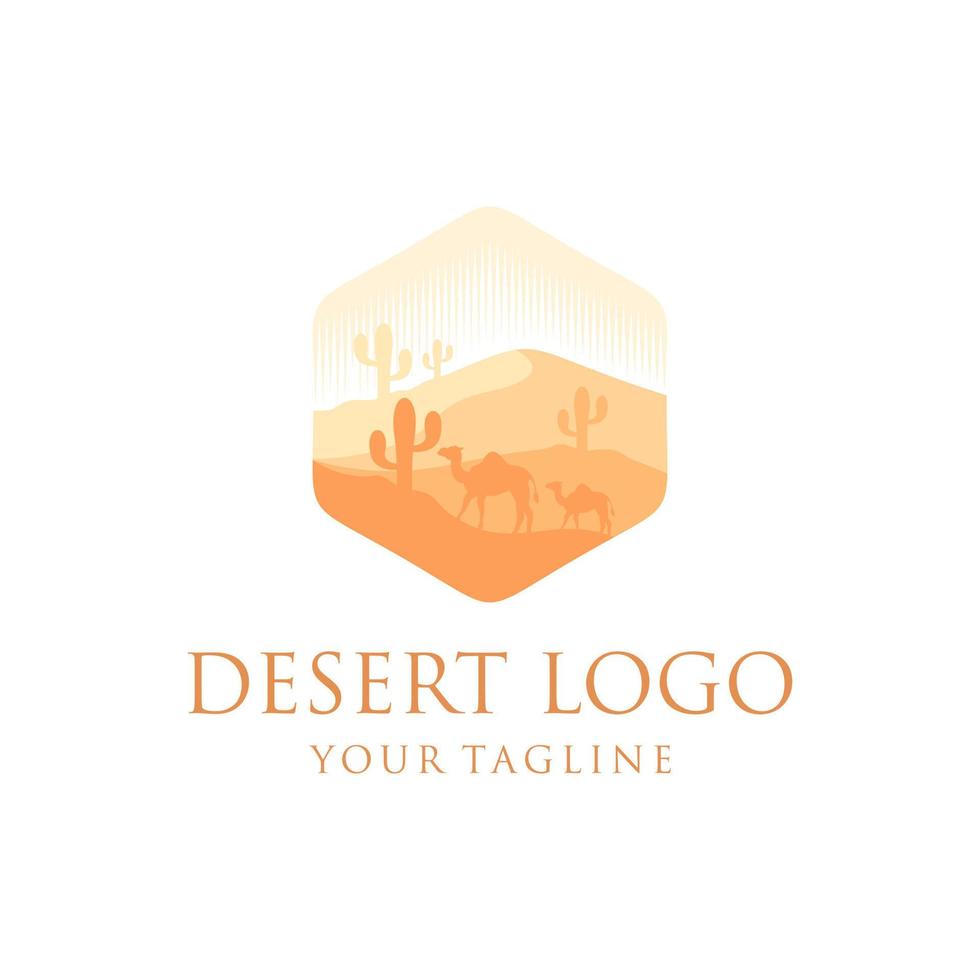 création de logo du désert vecteur
