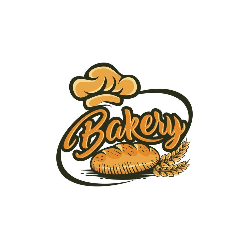 création de logo de boulangerie vecteur