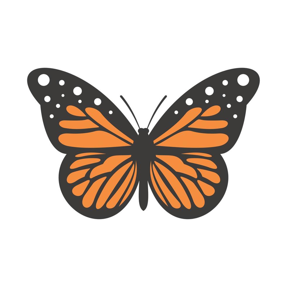 icône de grand papillon, style plat vecteur