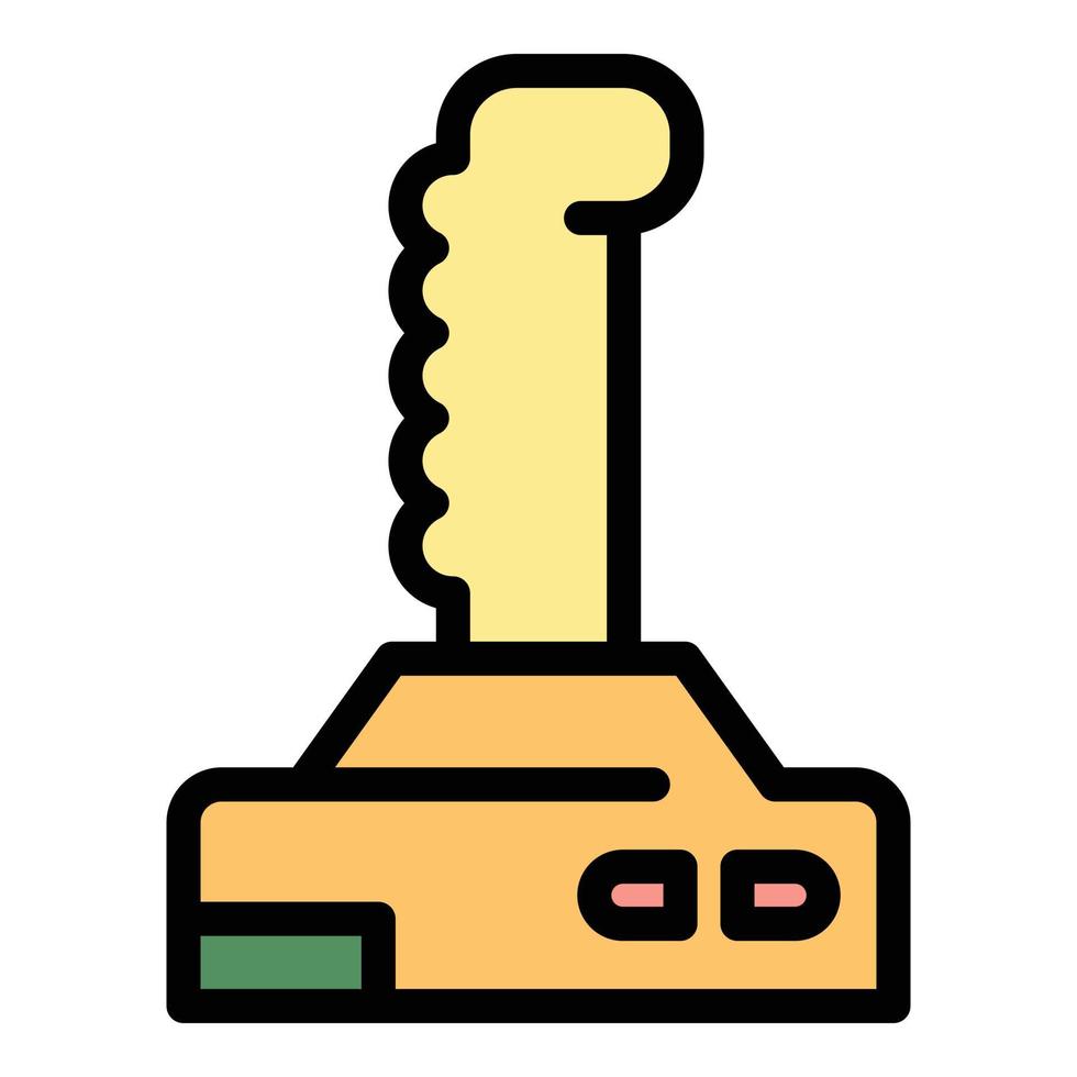 vecteur de contour de couleur d'icône de joystick d'avion