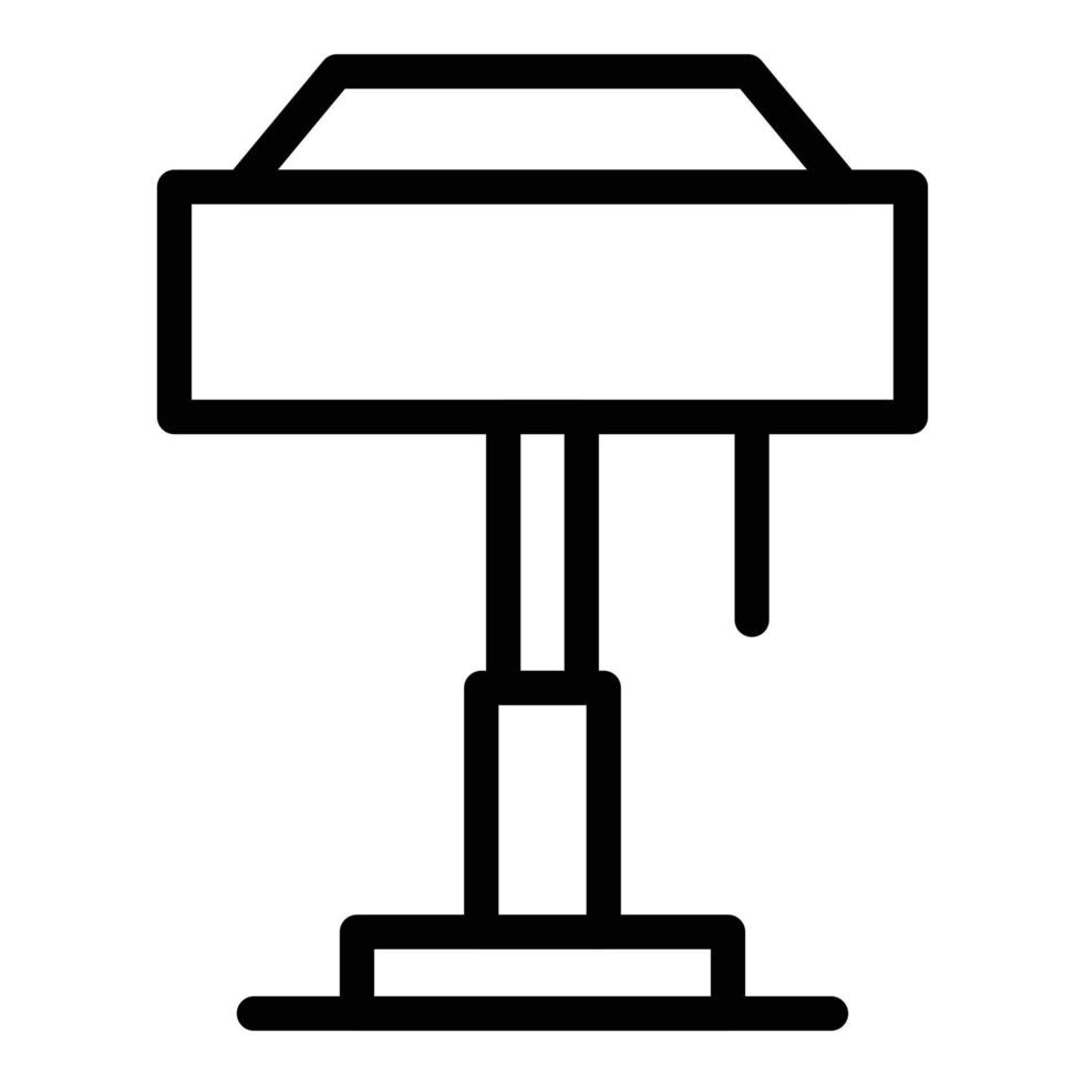 vecteur de contour d'icône de lampe de lanterne. support de lumière