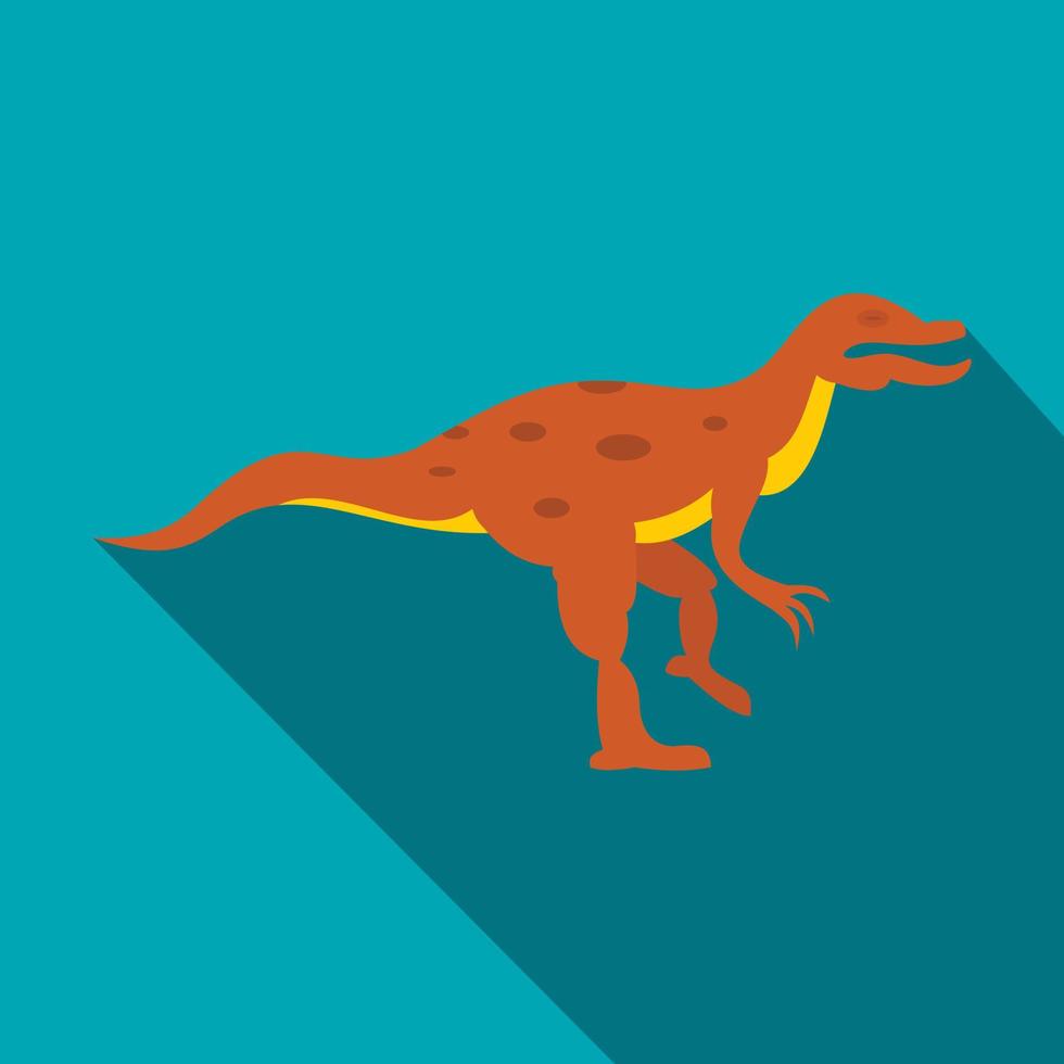 icône de dinosaure ornithopode, style plat vecteur