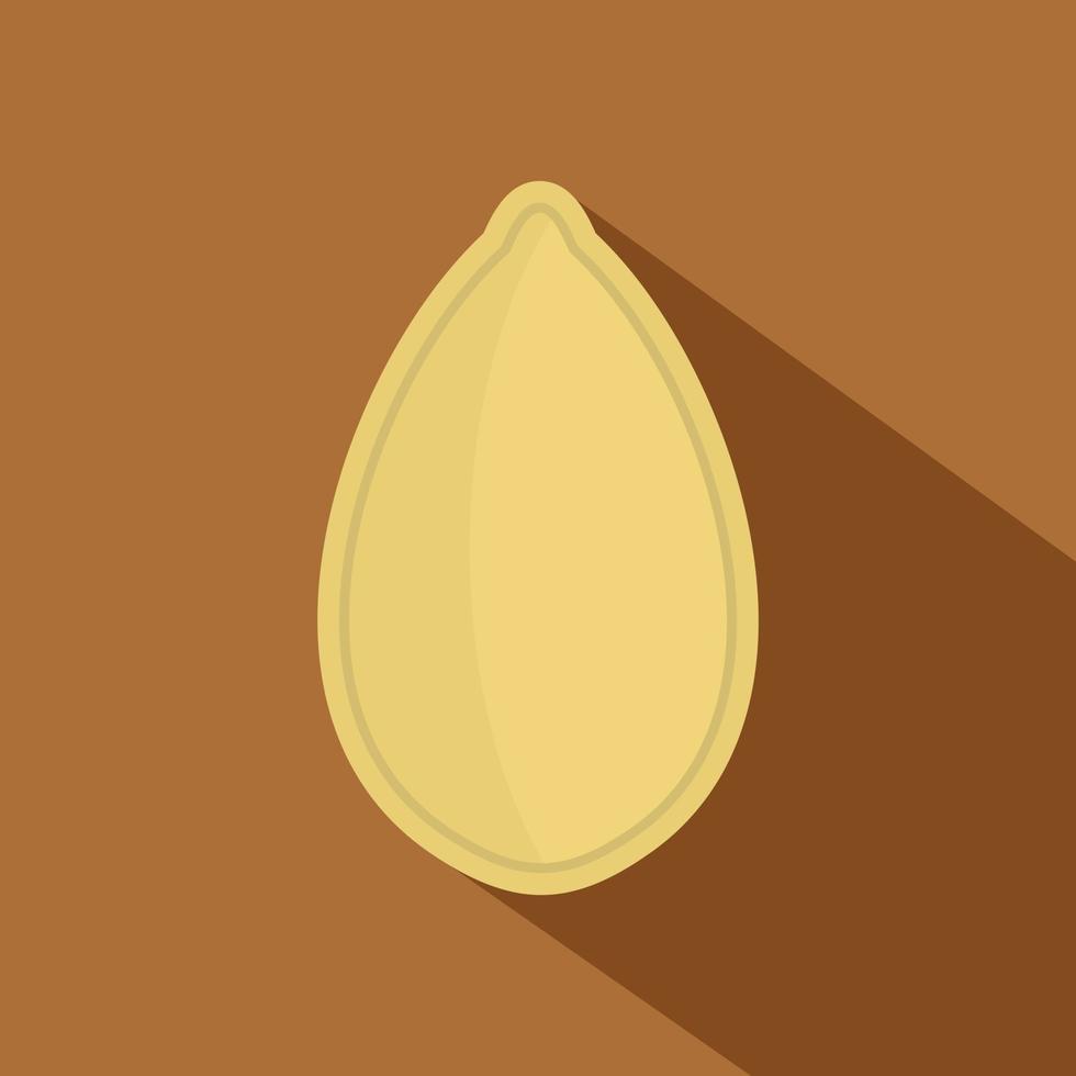 icône de graine de citrouille, style plat vecteur