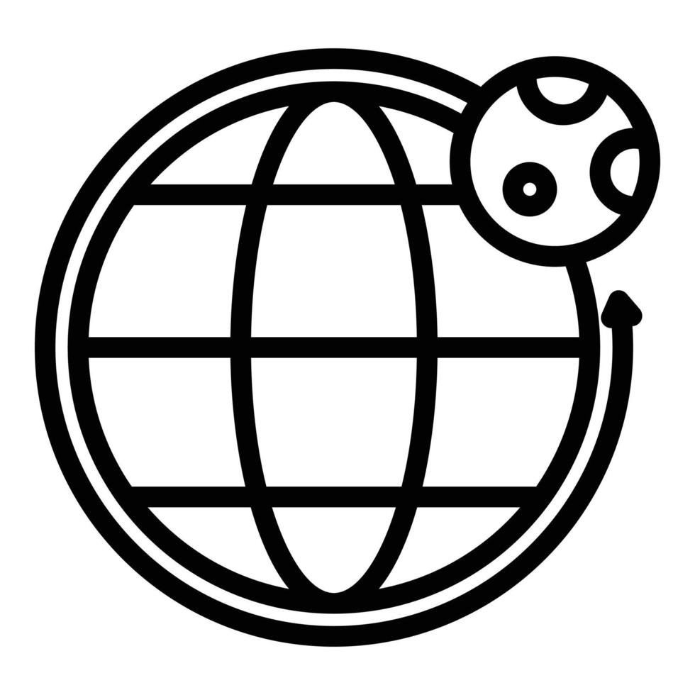 vecteur de contour d'icône de fuseau horaire de pays. carte du monde