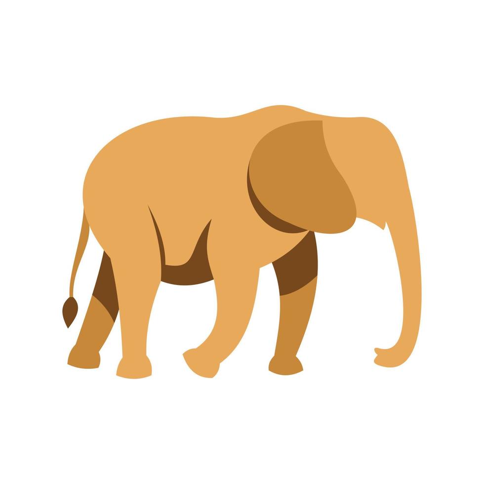 icône d'éléphant, style plat vecteur