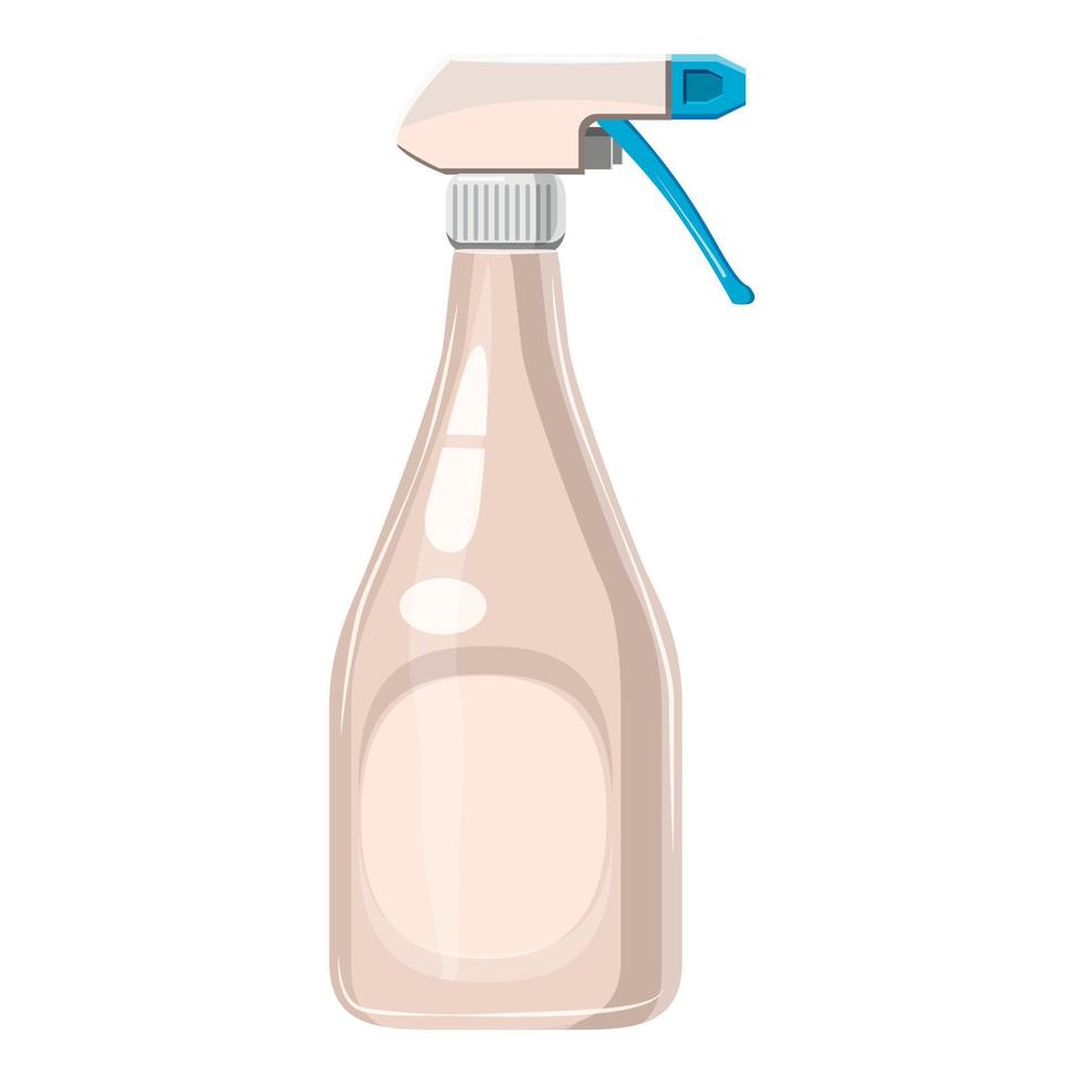 bouteille en plastique avec pulvérisateur pour icône de liquides vecteur