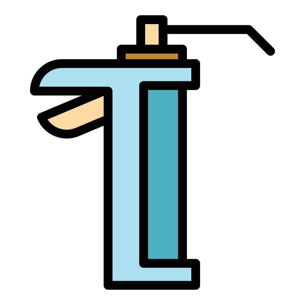 vecteur de contour de couleur d'icône de pistolet à calfeutrer