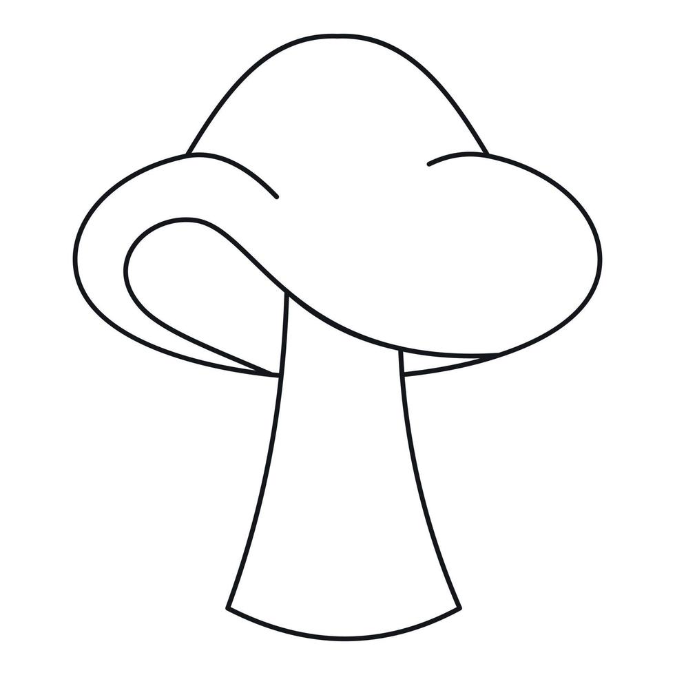 icône de petit champignon, style de contour vecteur