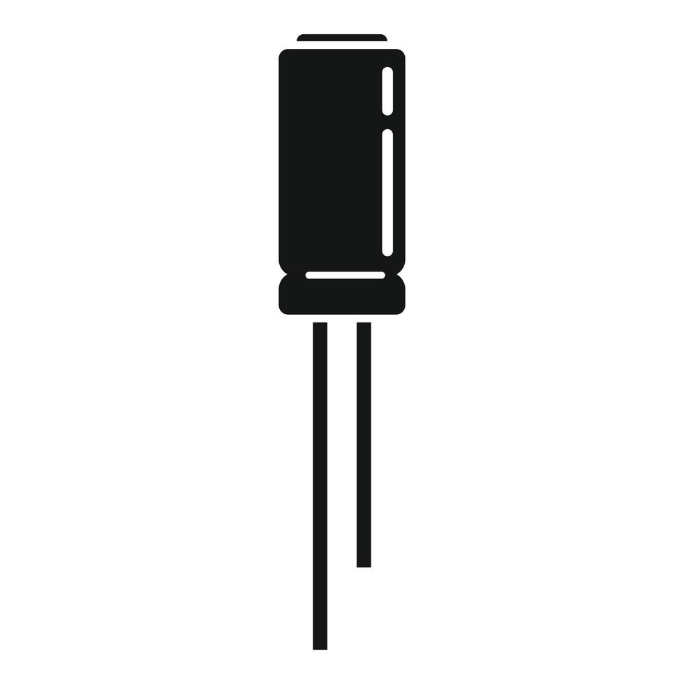 vecteur simple d'icône de diode émettrice. semi-conducteur mené