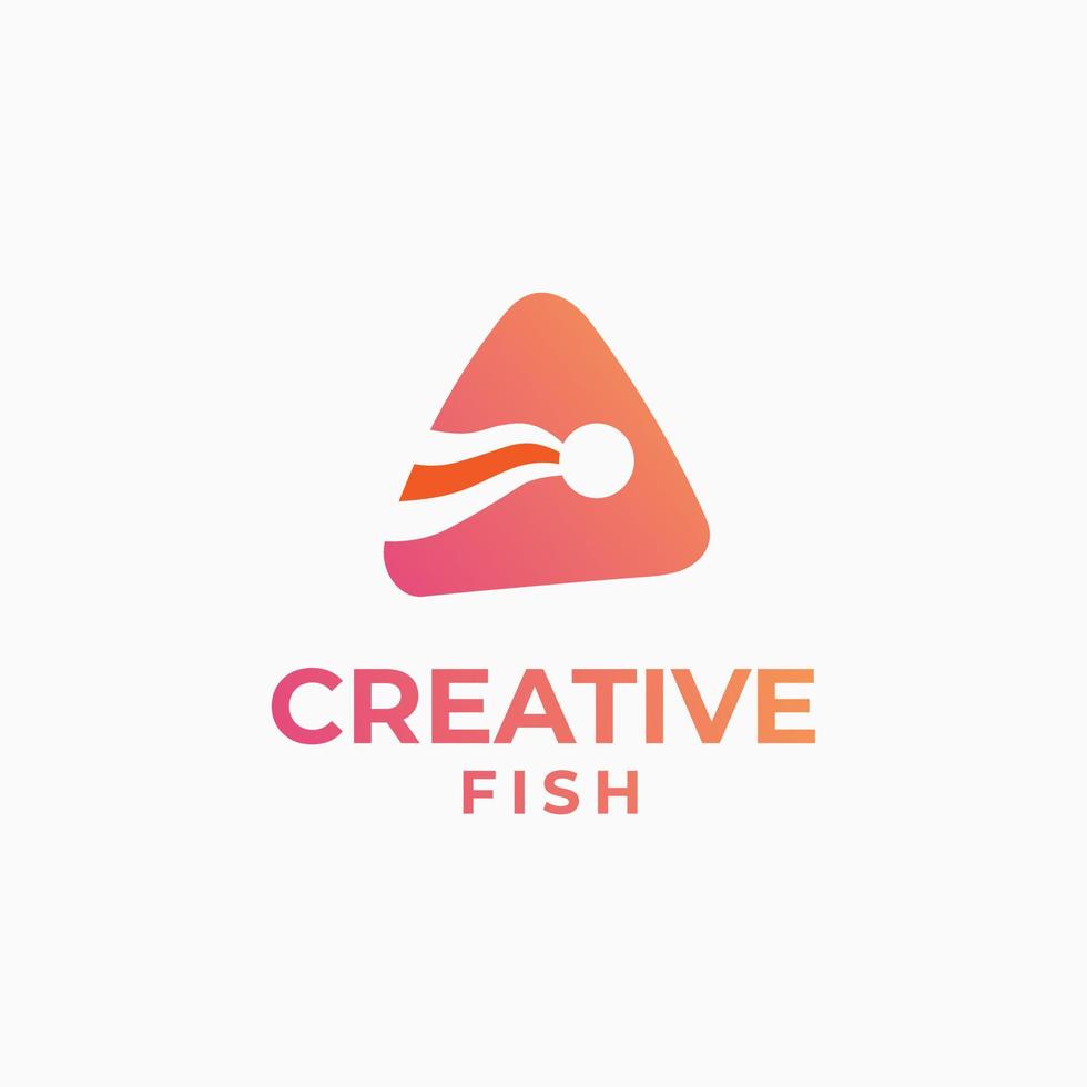 logo de poisson créatif, logo de saumon, concept de design de poisson, design de thon frais, design de fruits de mer vecteur