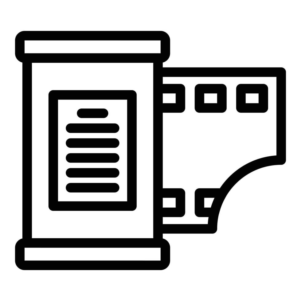 vecteur de contour d'icône de film de caméra. matériel photo