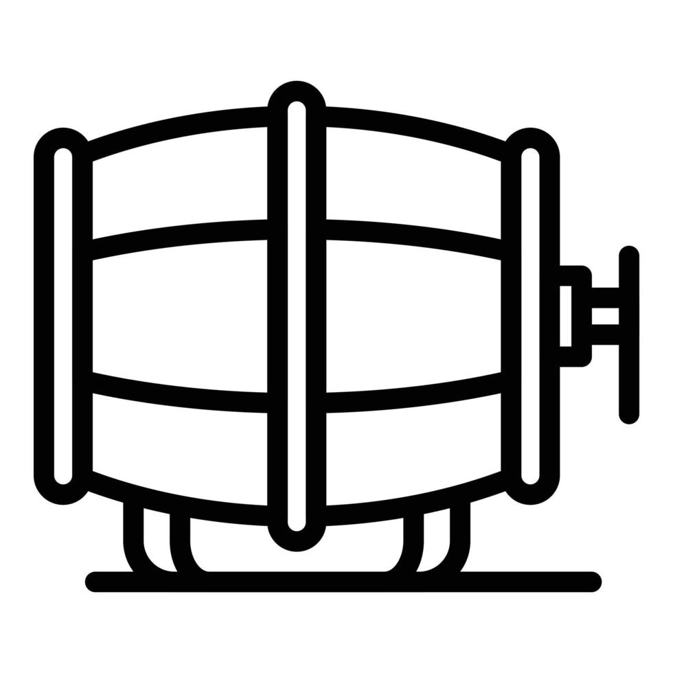 vecteur de contour d'icône de baril de bière. processus d'usine