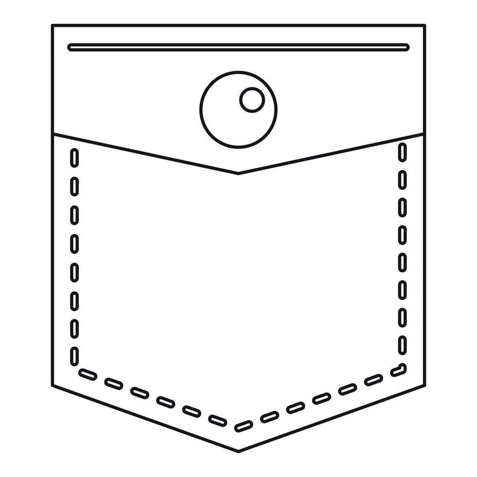 icône de poche, style de contour vecteur
