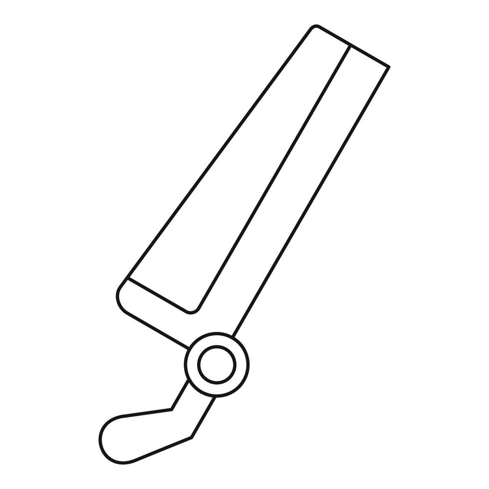 instrument chirurgical, icône de scie à os, style de contour vecteur