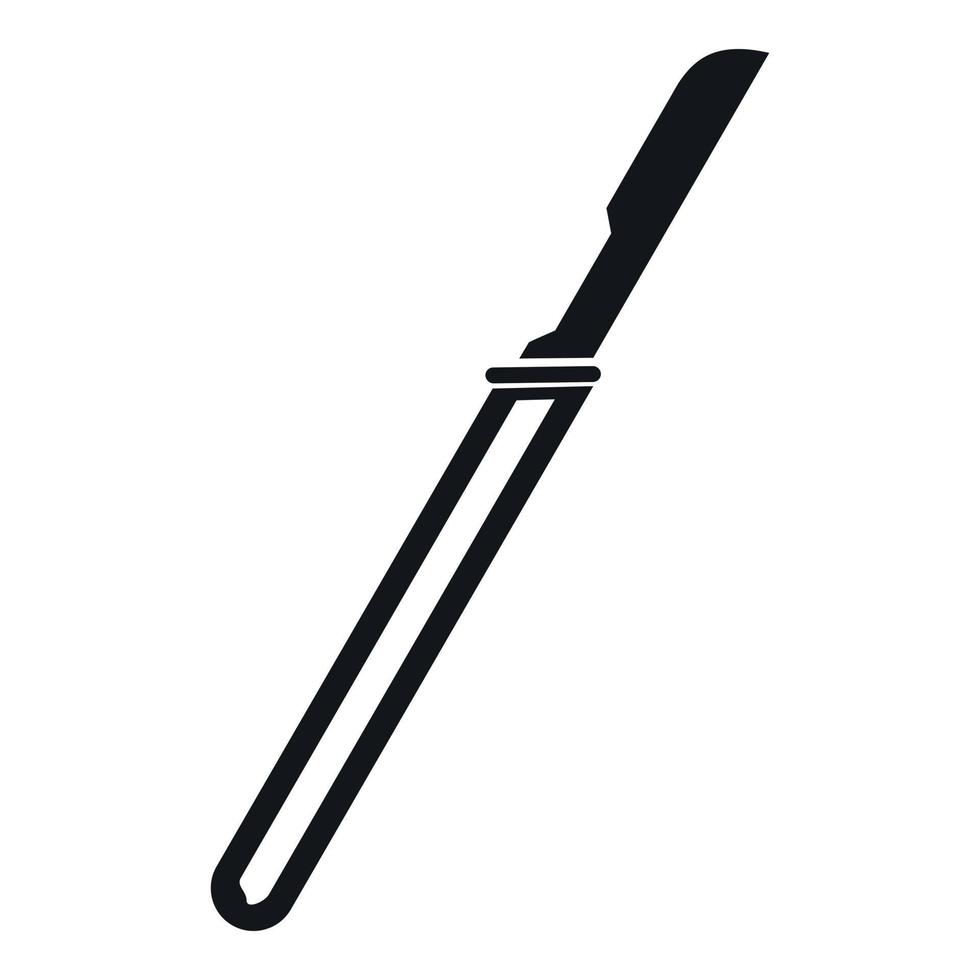 icône de scalpel, style simple vecteur