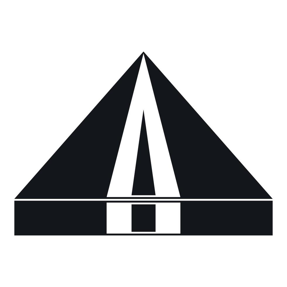 icône de tente de camping touristique, style simple vecteur