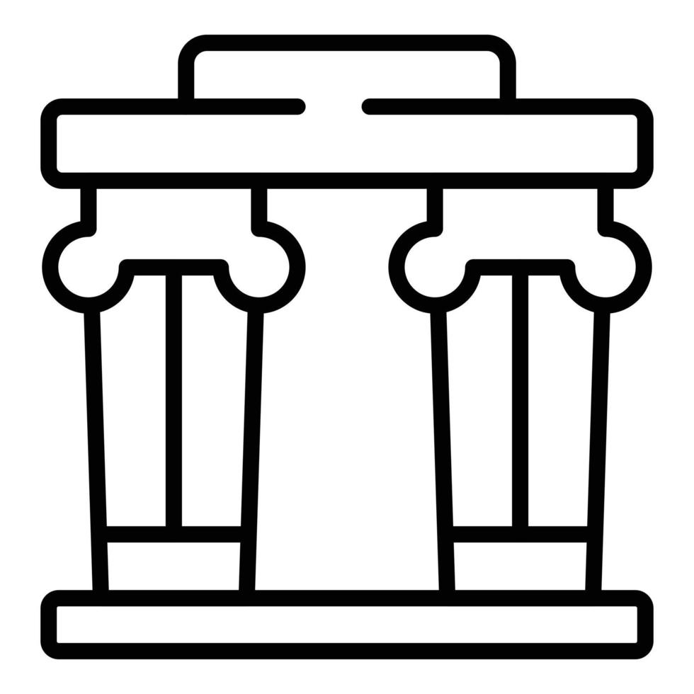 vecteur de contour d'icône de construction d'histoire. laissez-passer pour le cinéma