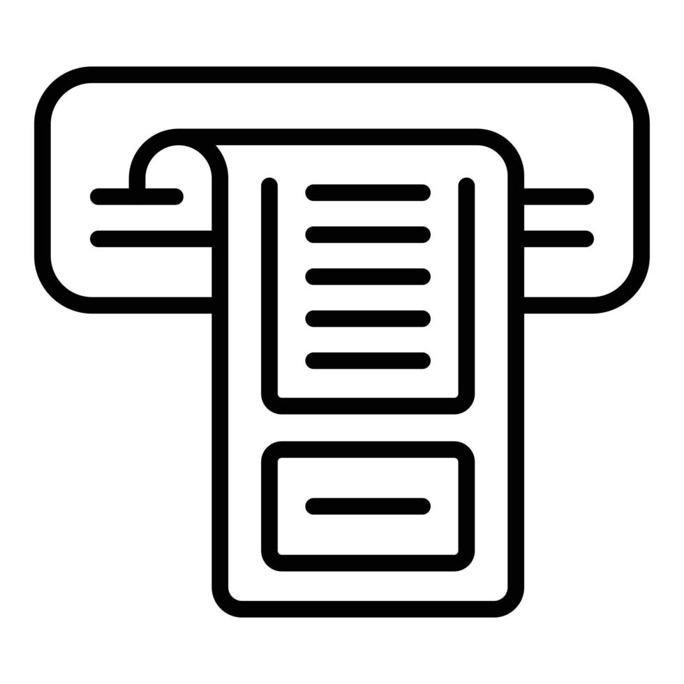 vecteur de contour d'icône de billet papier. laissez-passer pour le musée