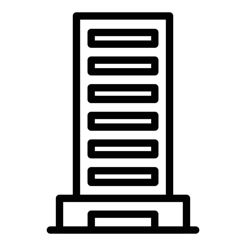 vecteur de contour d'icône de bâtiment de vente au détail. centre d'affaires