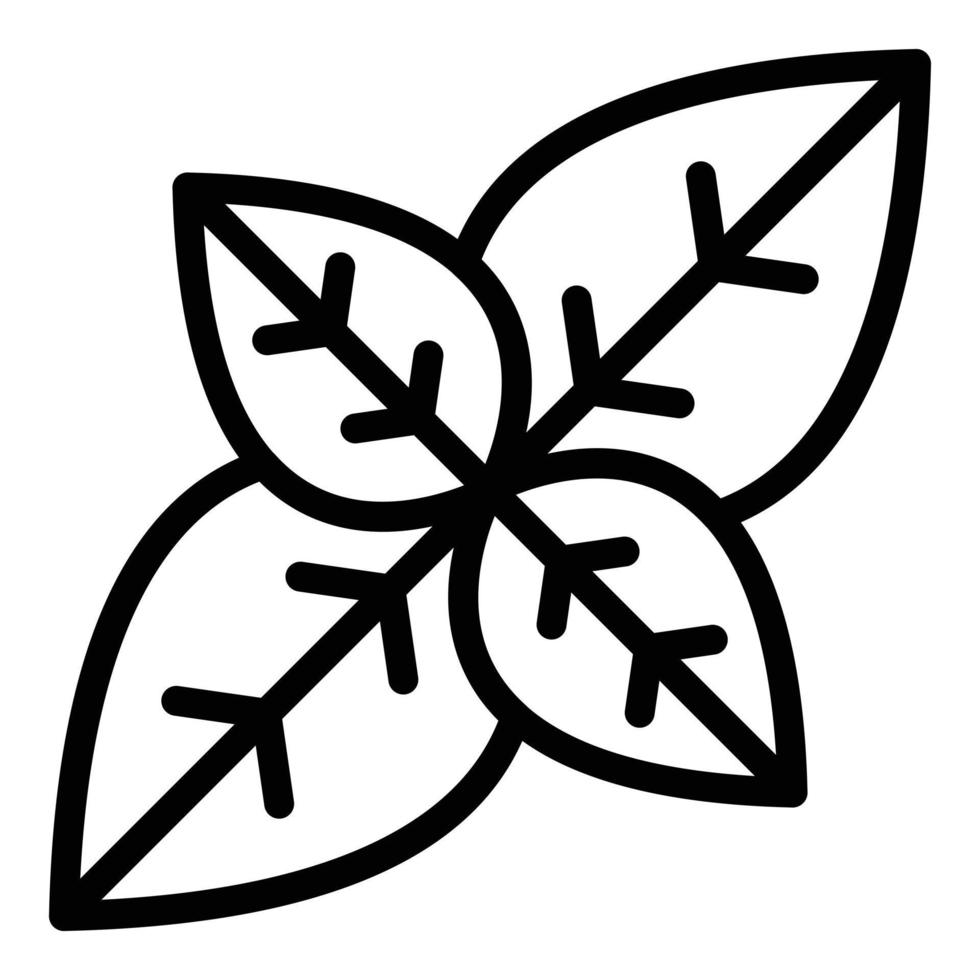 vecteur de contour d'icône d'origan vue de dessus. plante herbacée