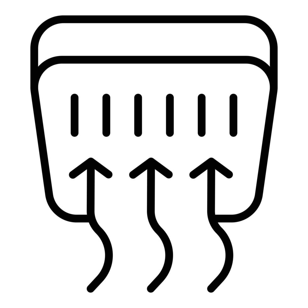 vecteur de contour d'icône de liquide de refroidissement de fenêtre. eau moteur