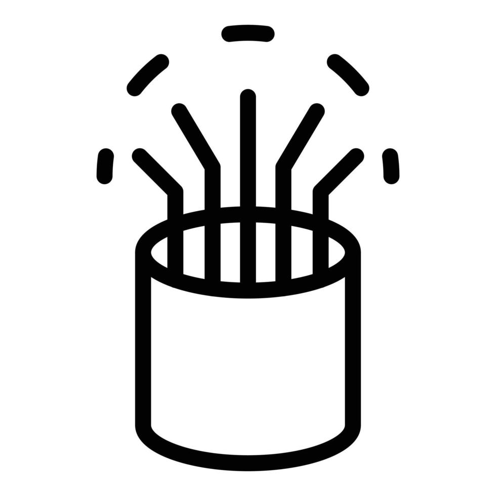 vecteur de contour d'icône de fibre d'ordinateur. câble optique