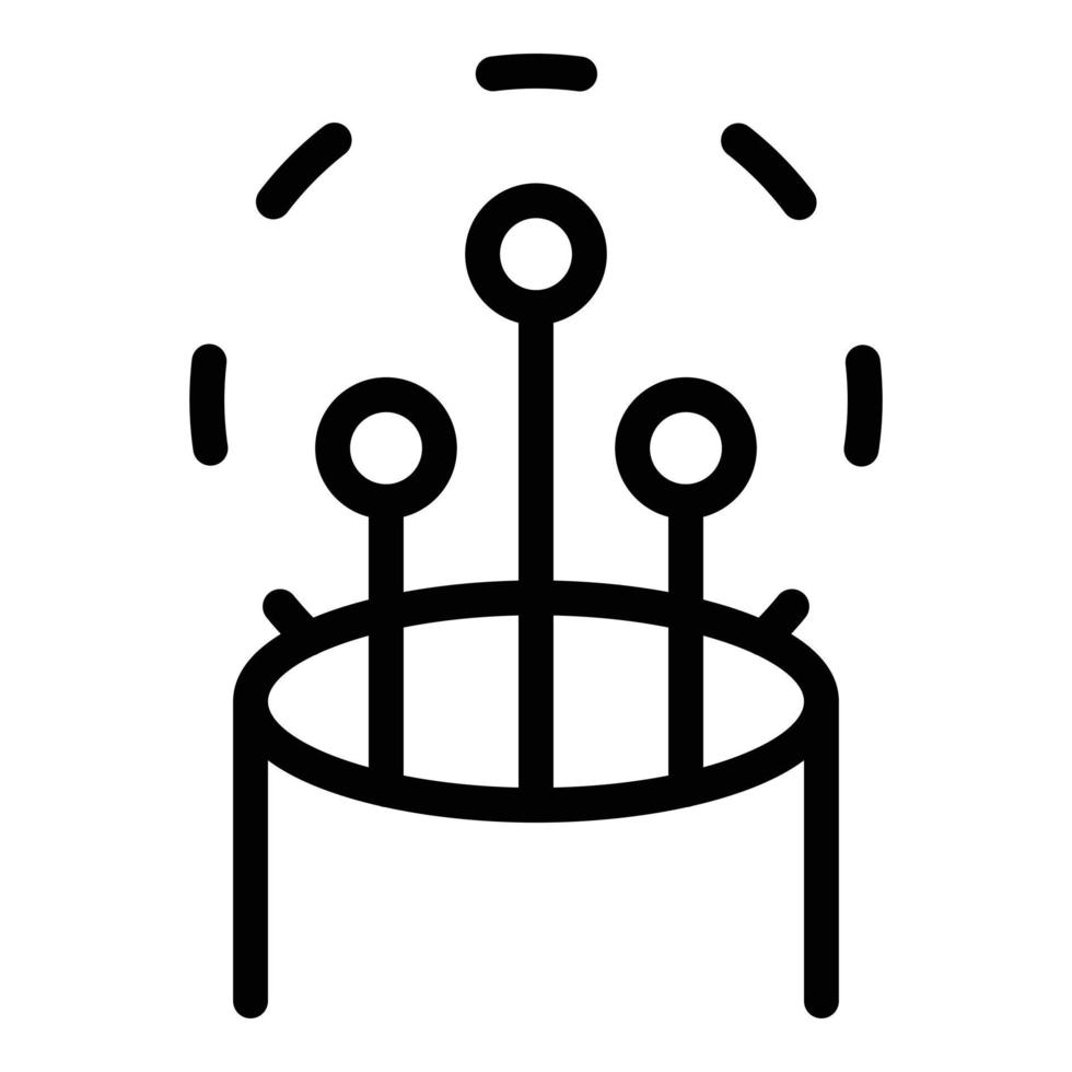 vecteur de contour d'icône de fibre électronique. câble optique