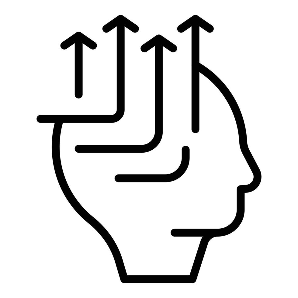 vecteur de contour d'icône de niveau supérieur. réduction du stress