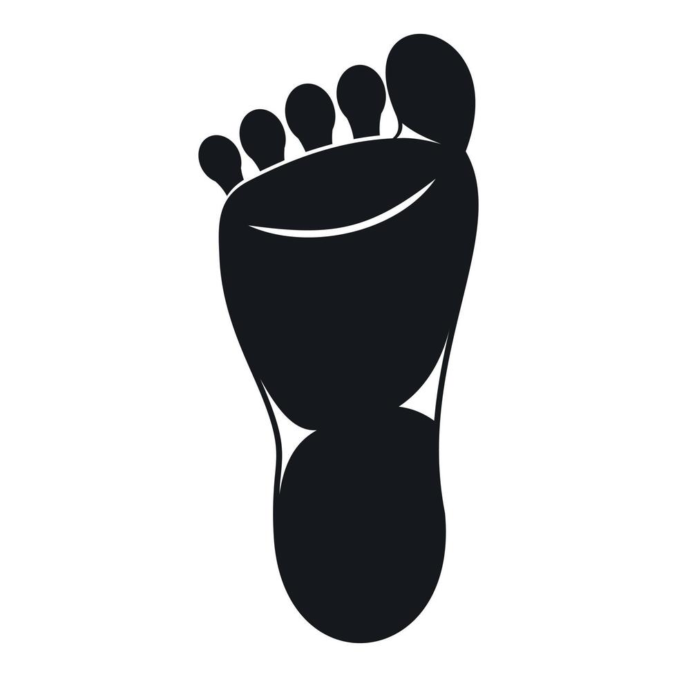 icône de la jambe gauche du pied, style simple vecteur