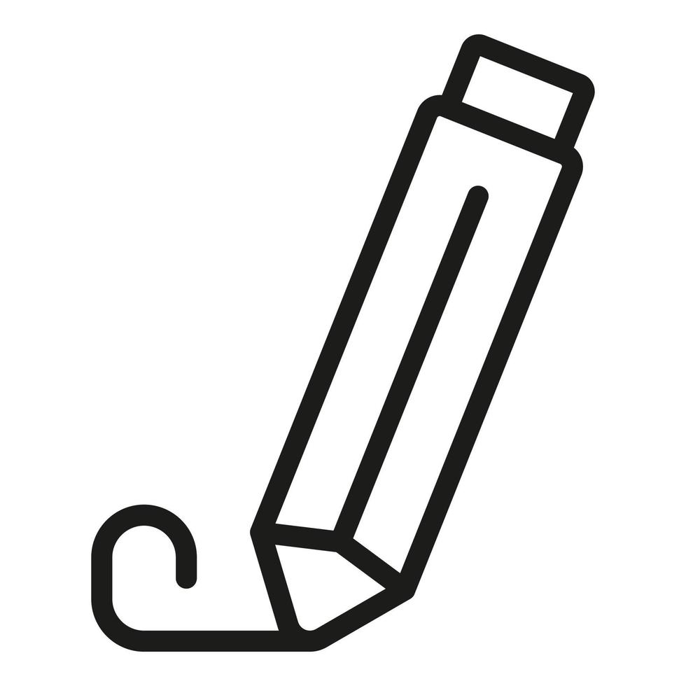 vecteur de contour d'icône d'écriture de stylo. outil d'édition