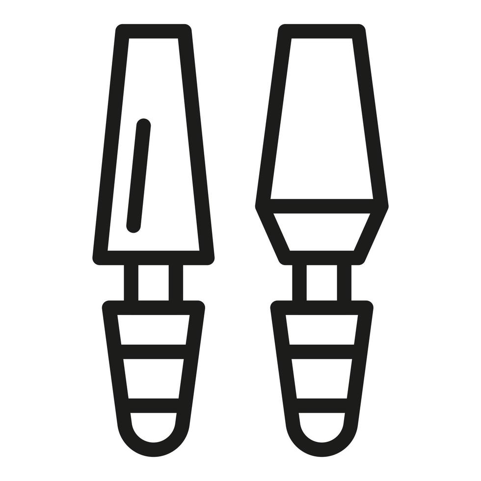 vecteur de contour d'icône de crayon numérique. outil d'édition