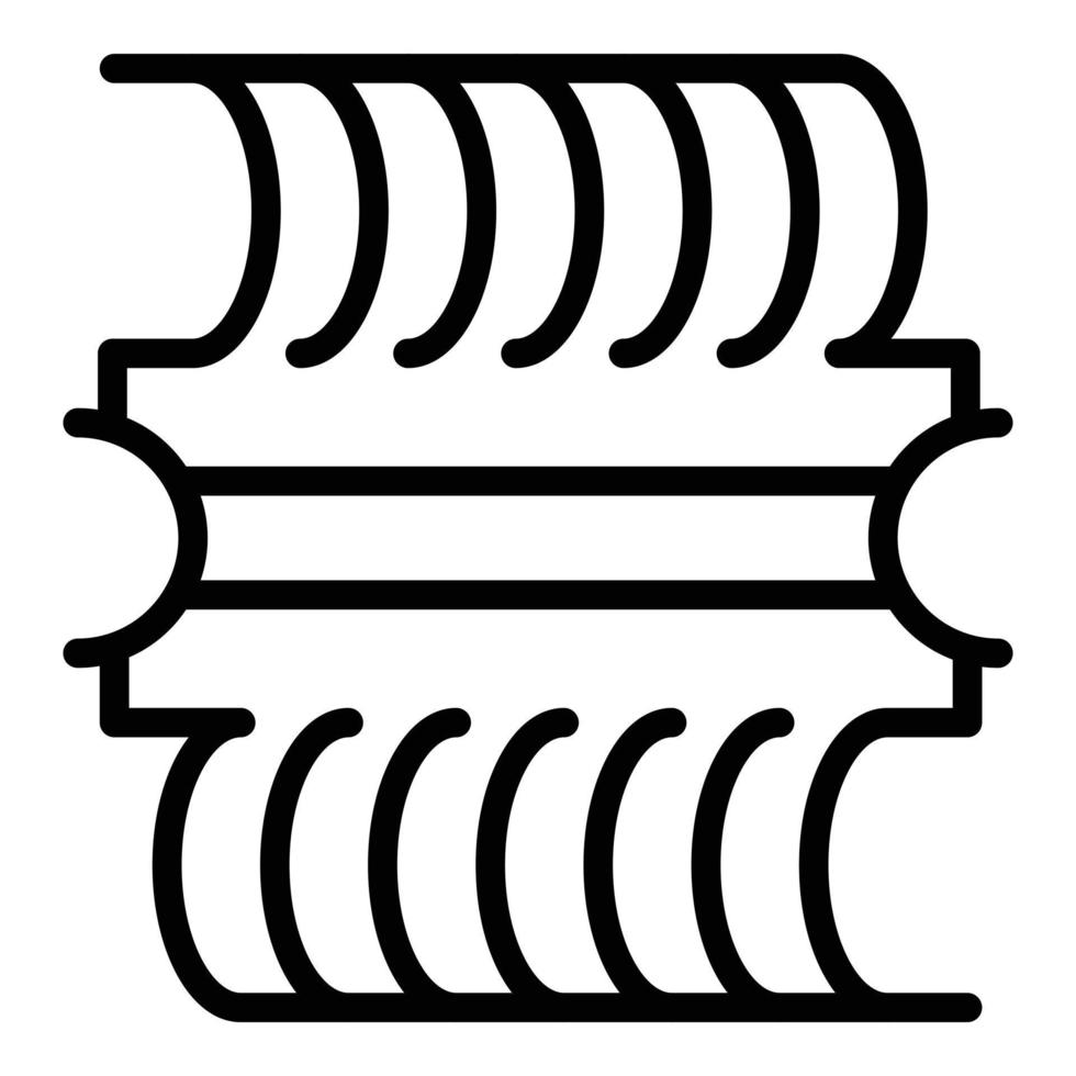 vecteur de contour d'icône de bobine de vapper. cigarette électronique