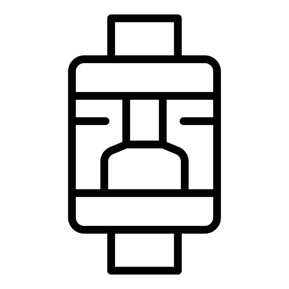 vecteur de contour d'icône d'atomiseur de vape. cigarette électronique